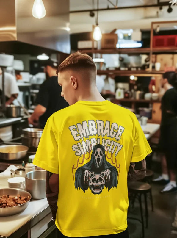 Embrace Simplicity Graphic Printed Pure Cotton T-Shirt Regular Fit