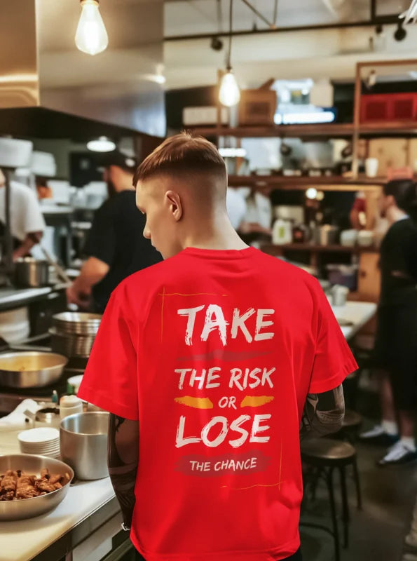 Take the Risk Graphic Printed Pure Cotton T-Shirt