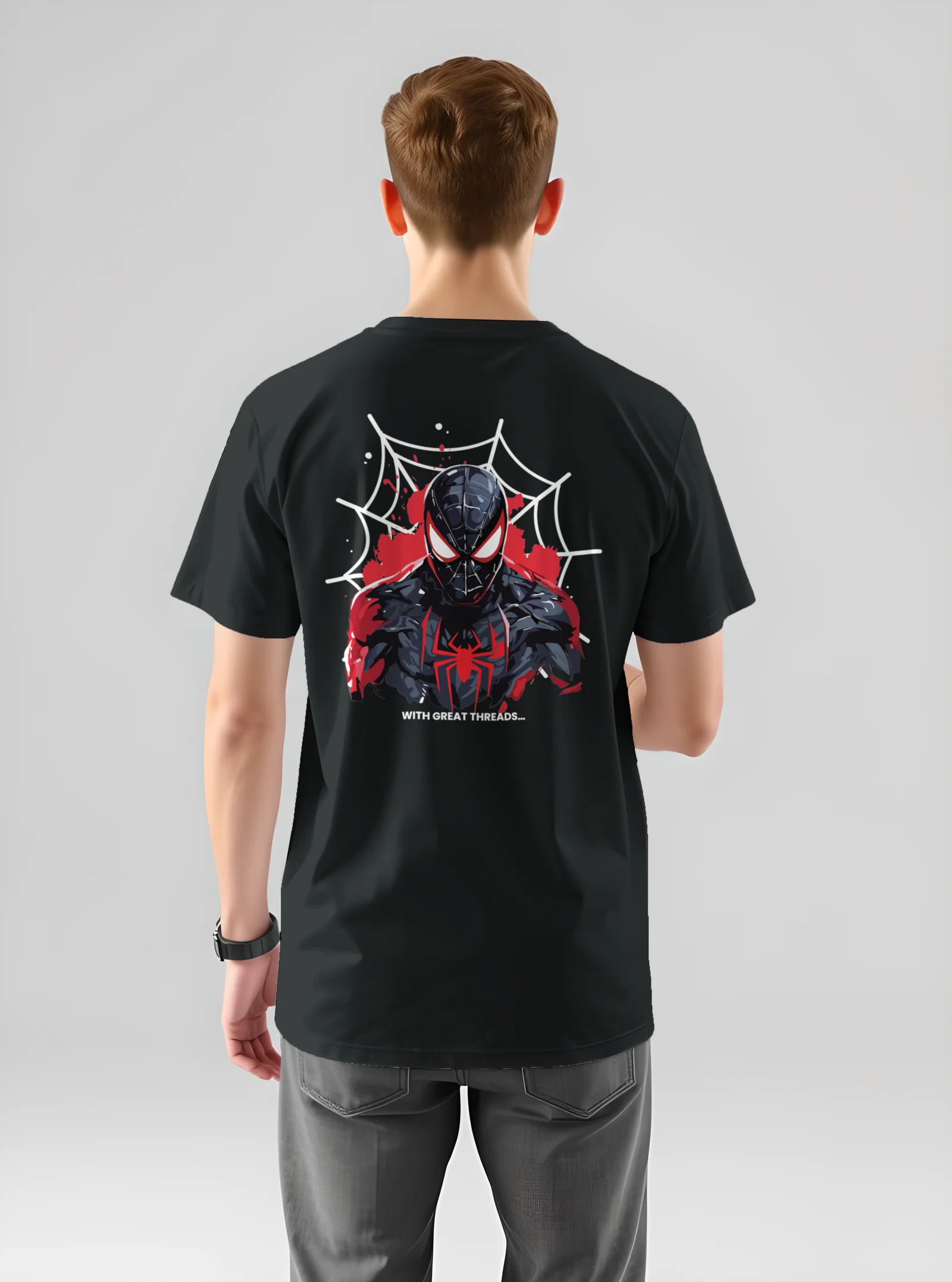 Spidermen Printed Pure Cotton T-Shirt