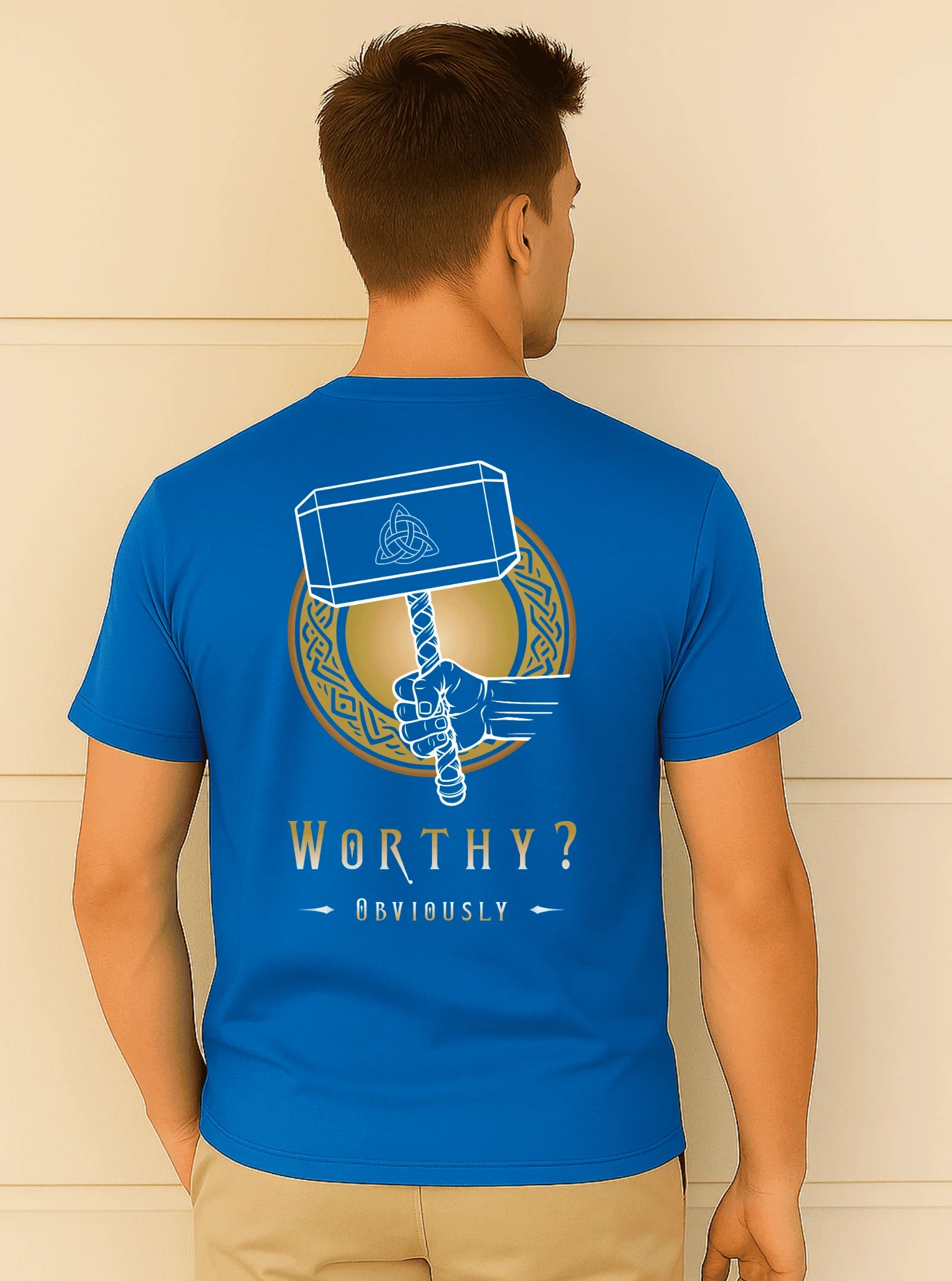 Worthy? Obviously – Marvel Thor Hammer Printed Cotton T-Shirt