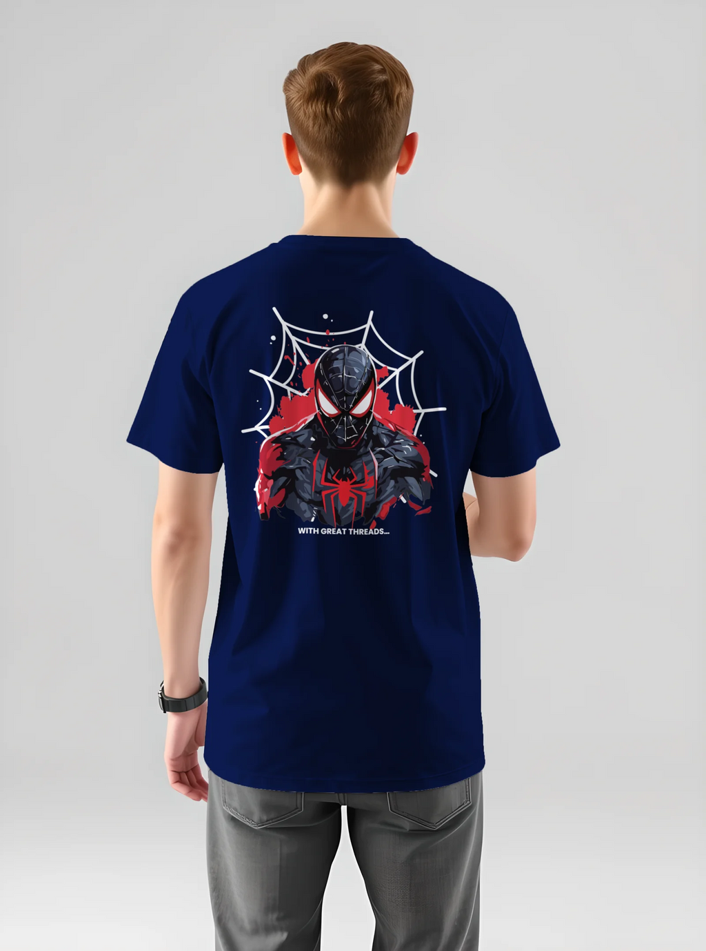 Spidermen Printed Pure Cotton T-Shirt