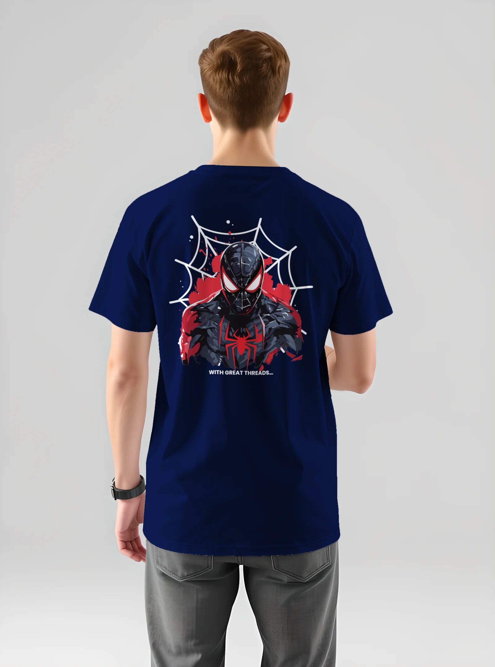 Spidermen Printed Pure Cotton T-Shirt