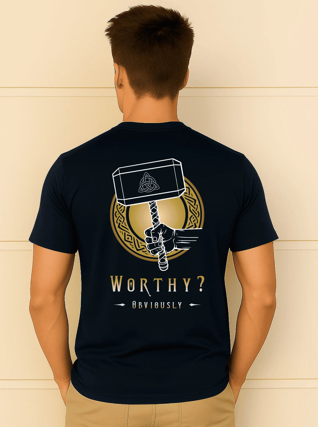 Worthy? Obviously – Marvel Thor Hammer Printed Cotton T-Shirt