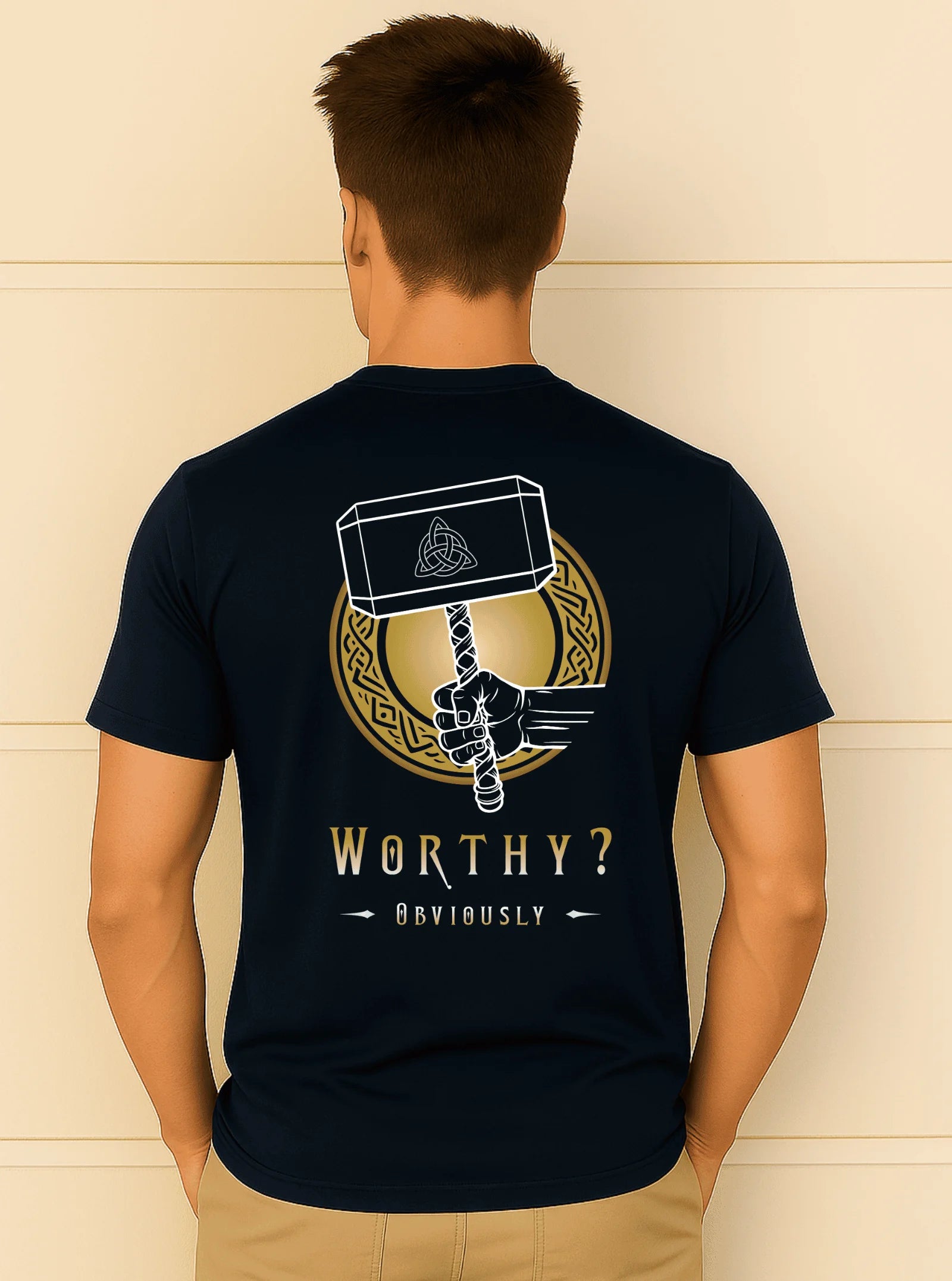 Worthy? Obviously – Marvel Thor Hammer Printed Cotton T-Shirt