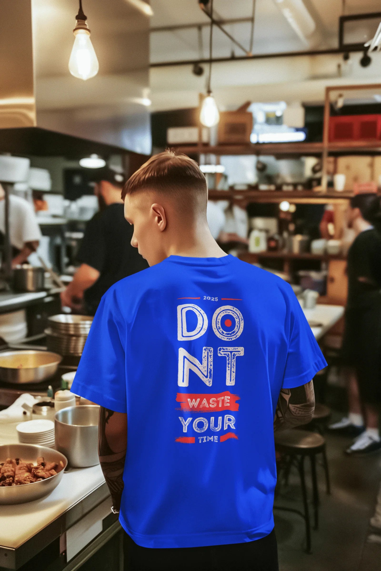 Don’t Waste Time Graphic Printed Pure Cotton T-Shirt