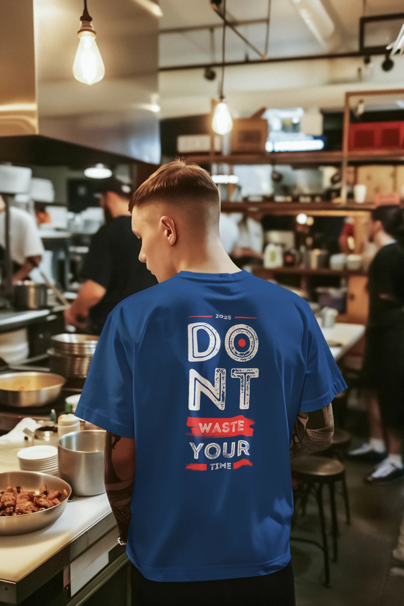 Don’t Waste Time Graphic Printed Pure Cotton T-Shirt