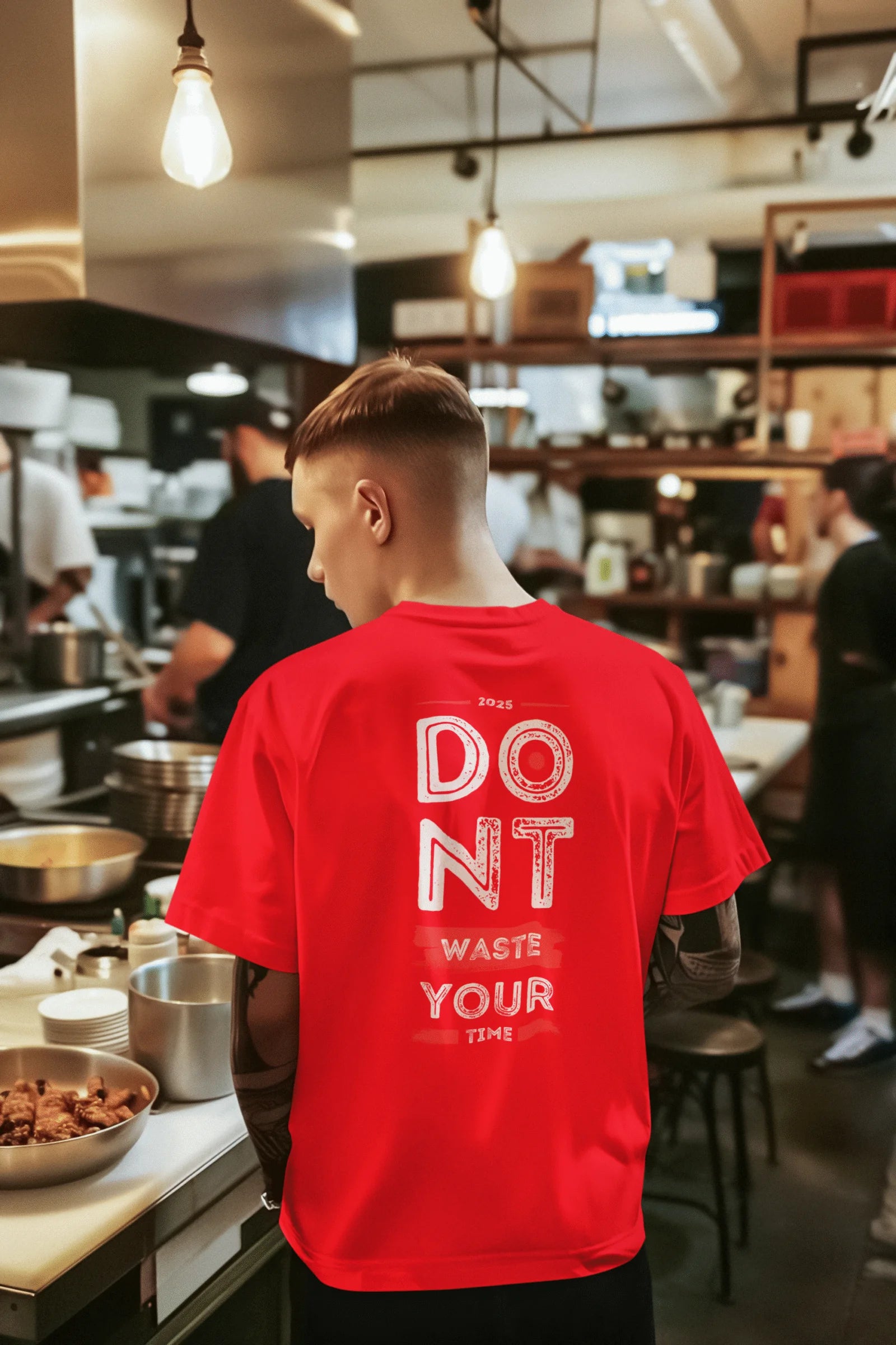 Don’t Waste Time Graphic Printed Pure Cotton T-Shirt