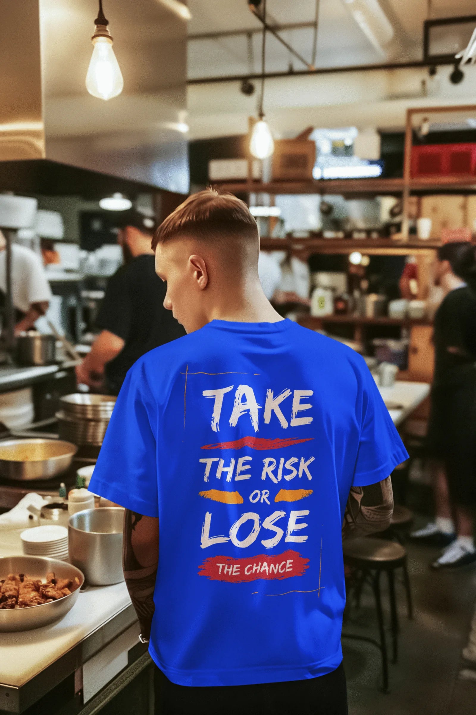 Take the Risk Graphic Printed Pure Cotton T-Shirt