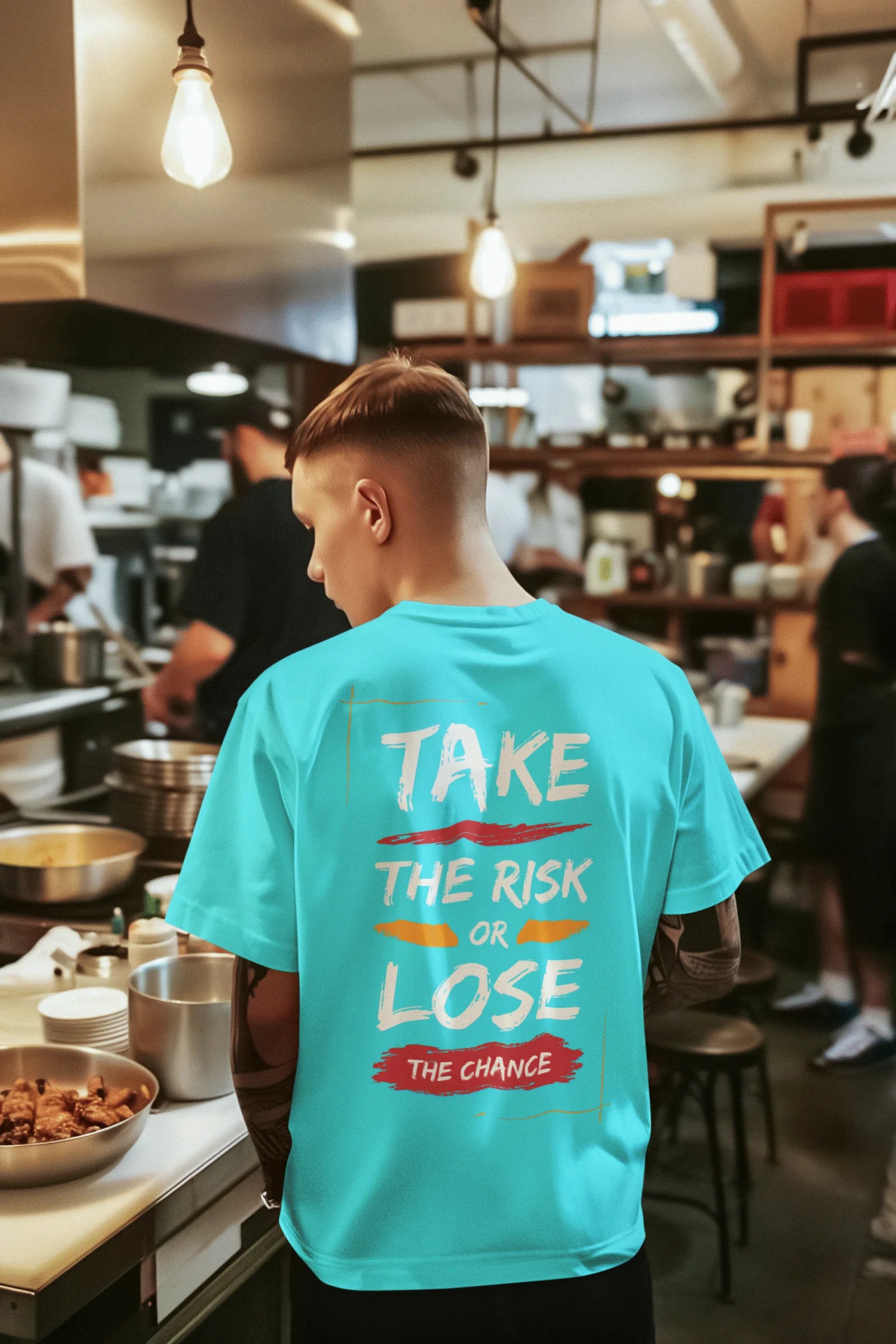 Take the Risk Graphic Printed Pure Cotton T-Shirt