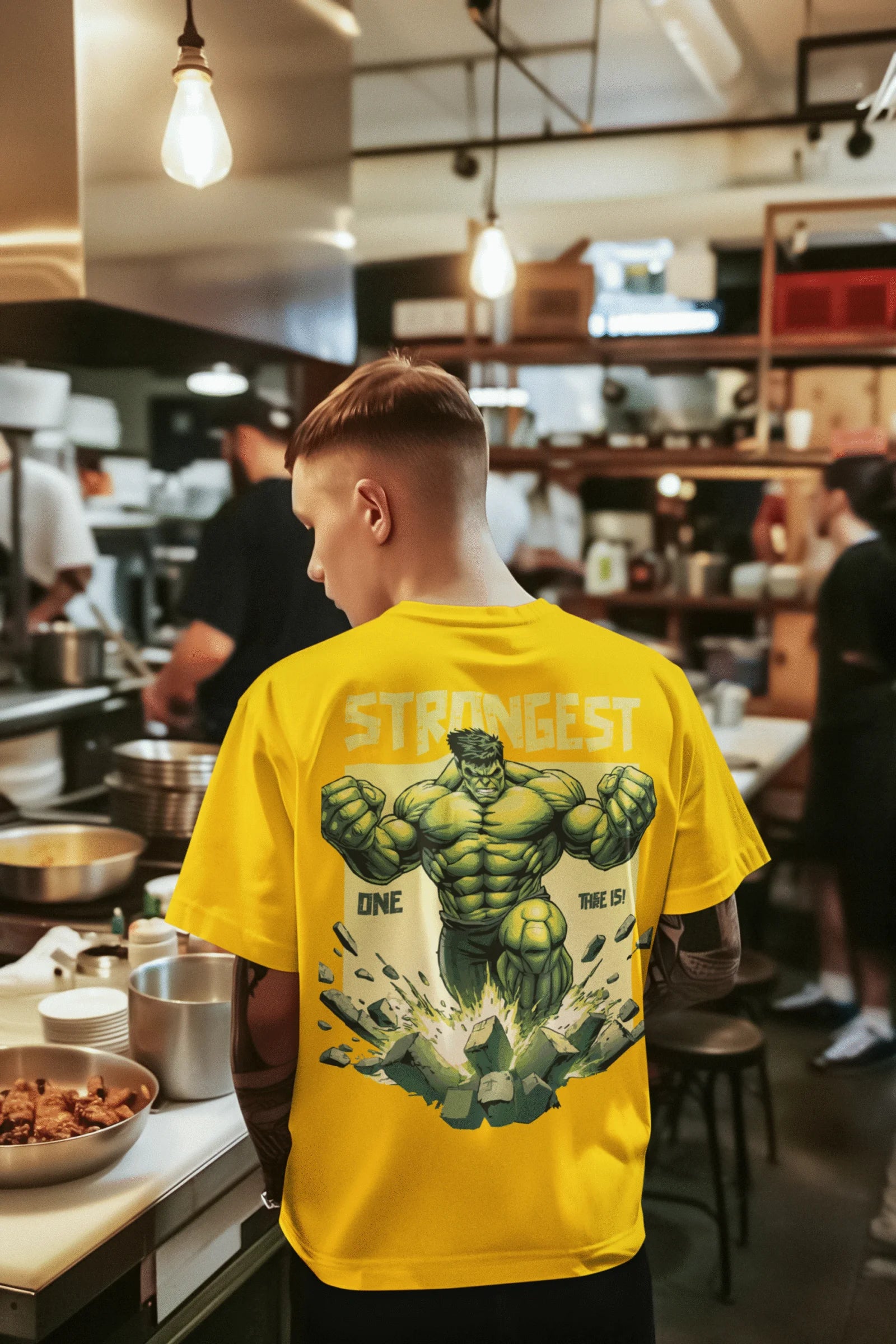 Strongest Smash Superhero Graphic Printed Cotton T-Shirt