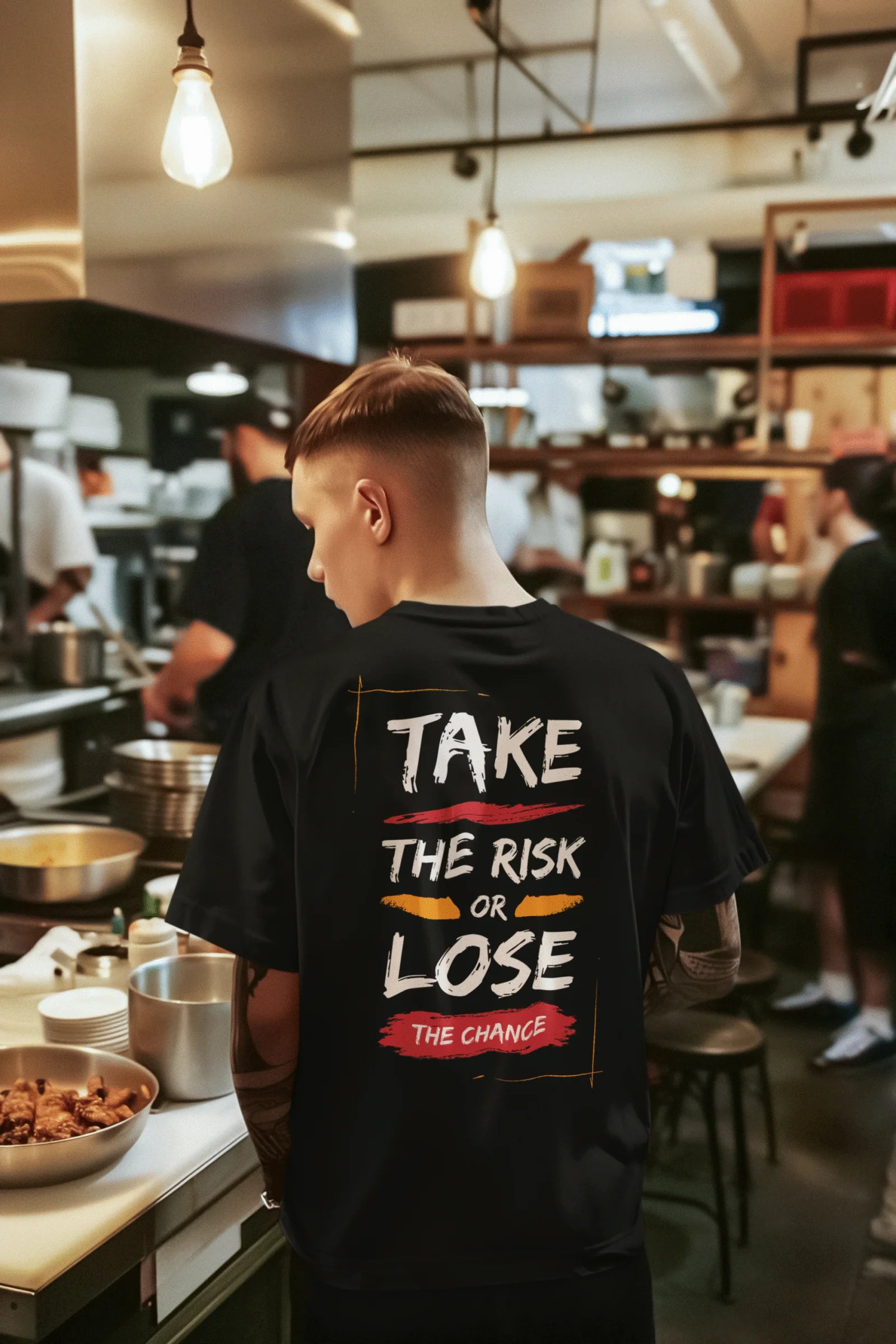Take the Risk Graphic Printed Pure Cotton T-Shirt