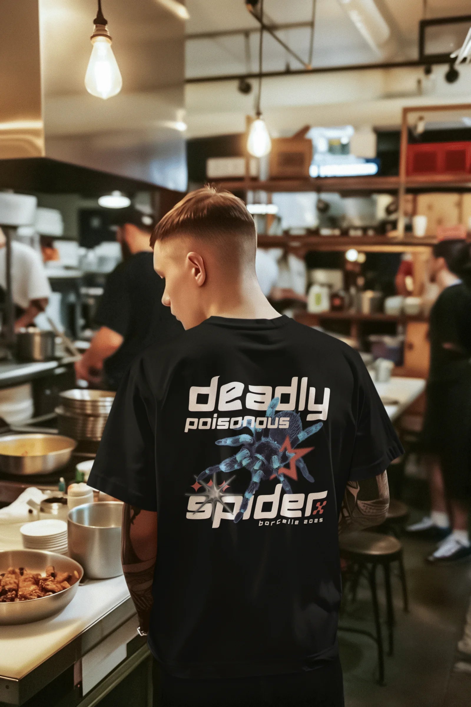 Deadly Poisonous Spider Graphic Printed Pure Cotton T-Shirt