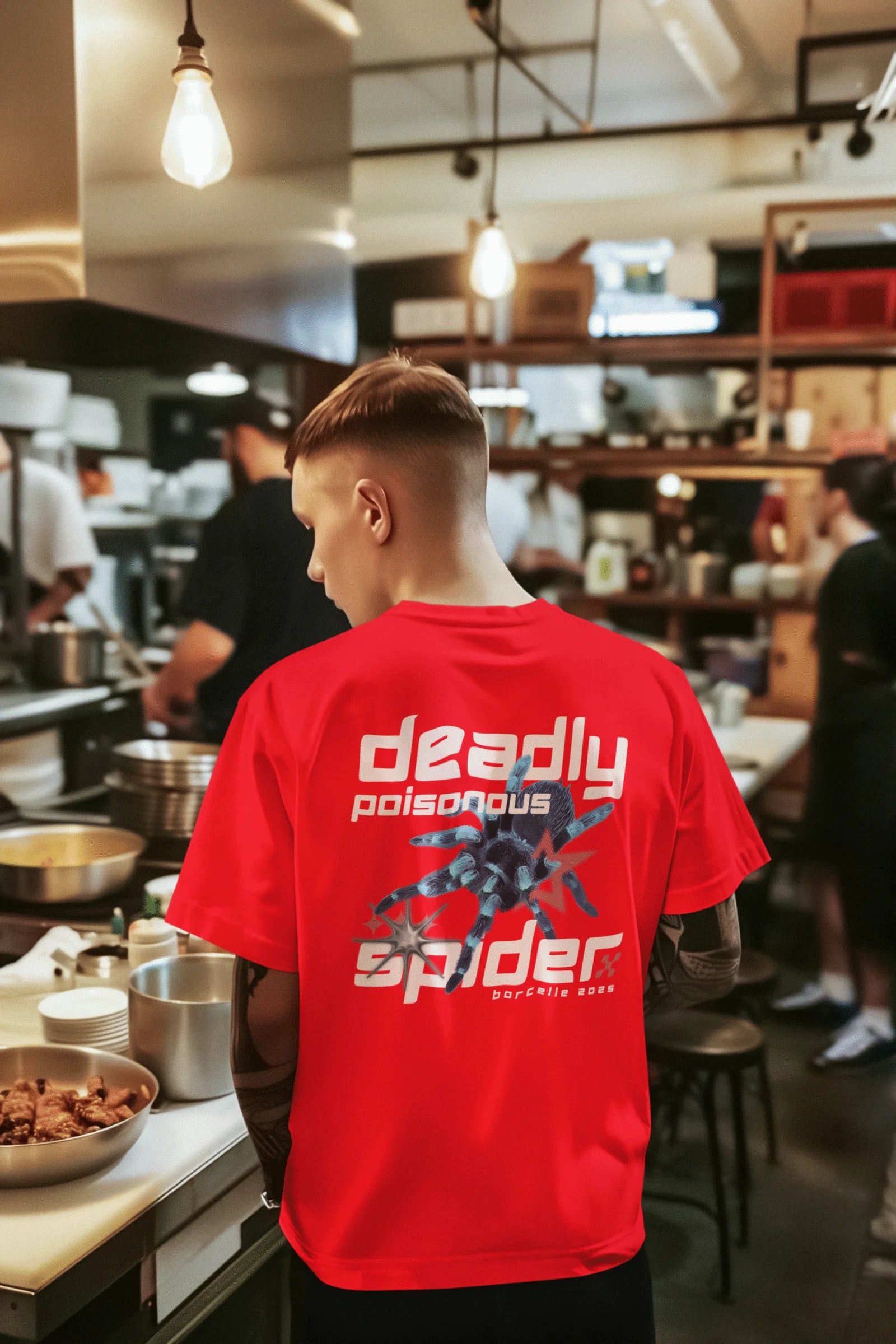 Deadly Poisonous Spider Graphic Printed Pure Cotton T-Shirt