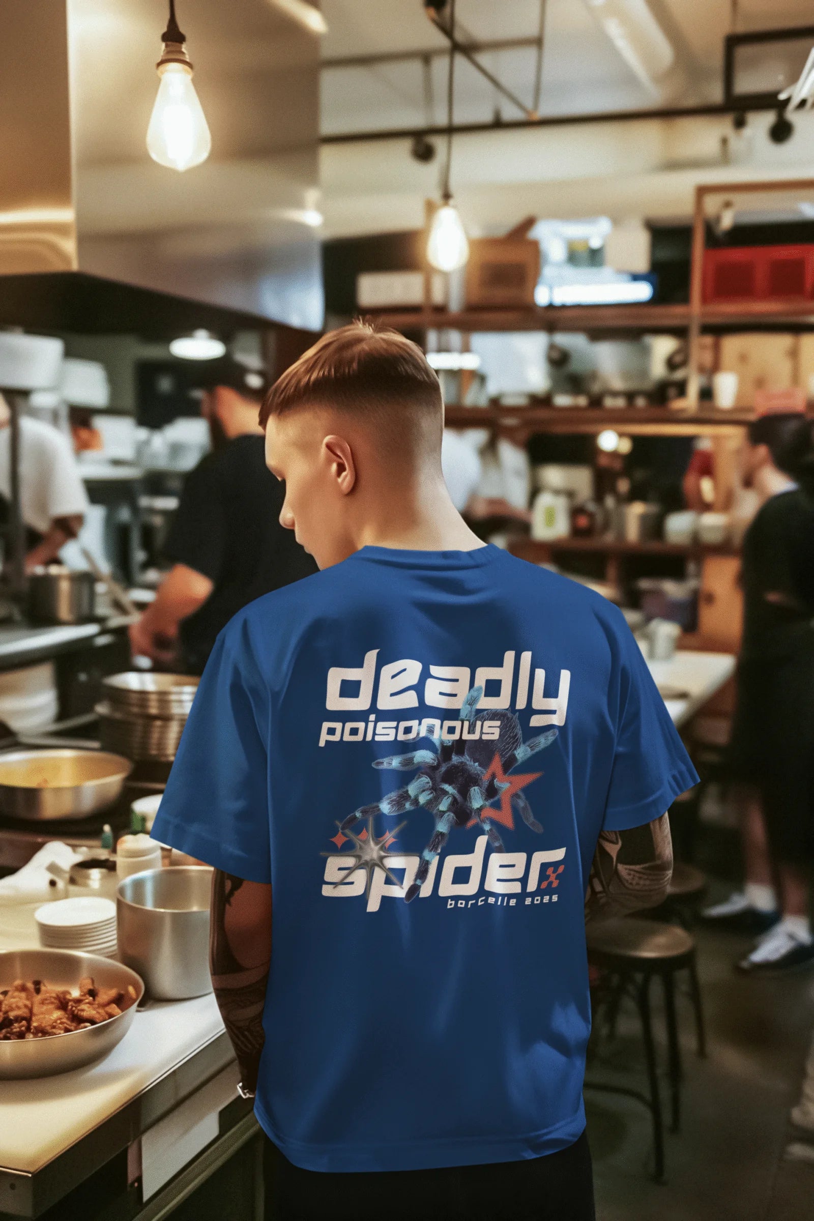 Deadly Poisonous Spider Graphic Printed Pure Cotton T-Shirt