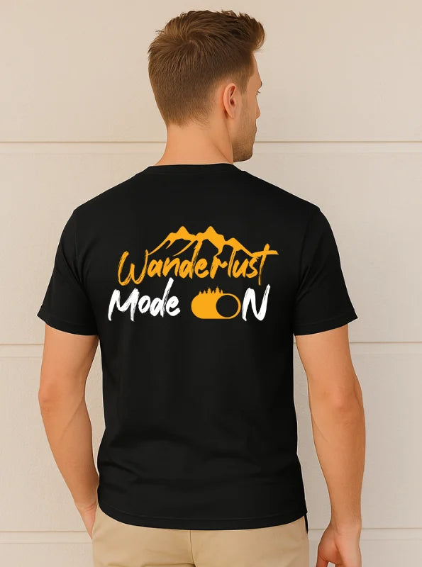 Wanderlust Mode ON – Mountain Adventure Graphic T-Shirt