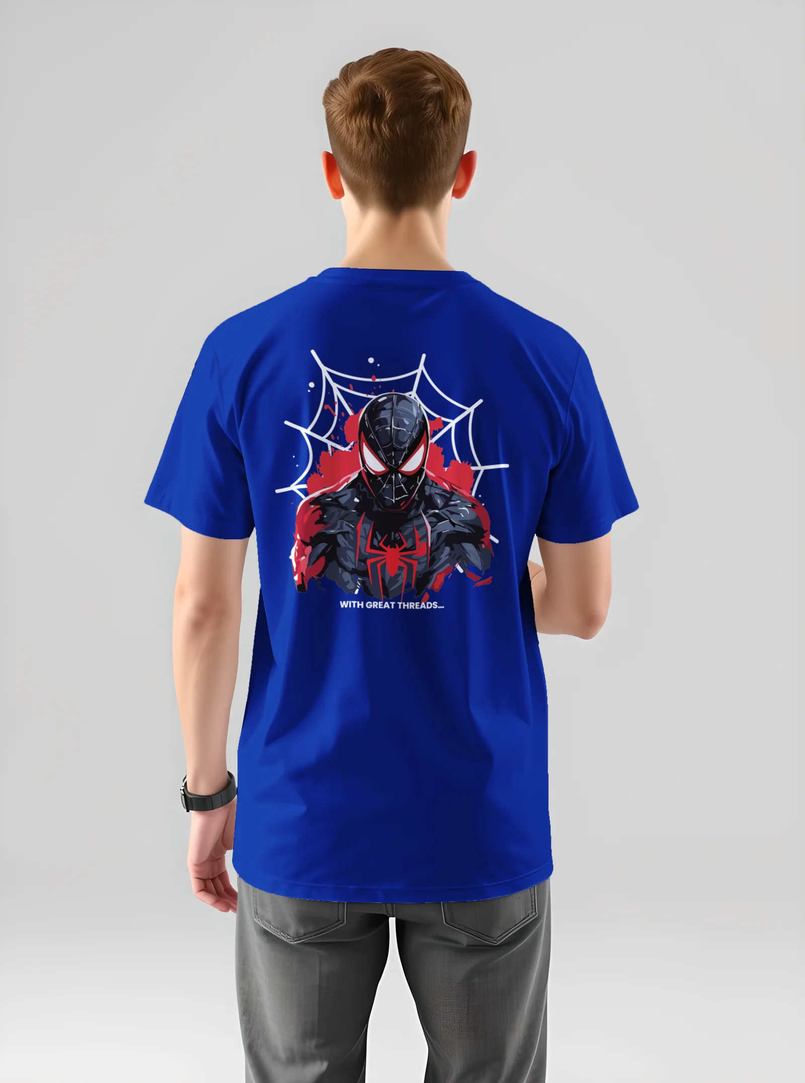 Spidermen Printed Pure Cotton T-Shirt