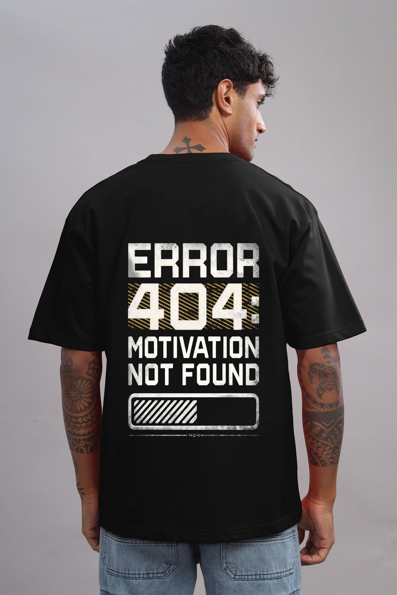 Error 404 Motivation Not Found Printed Pure Cotton T-Shirt