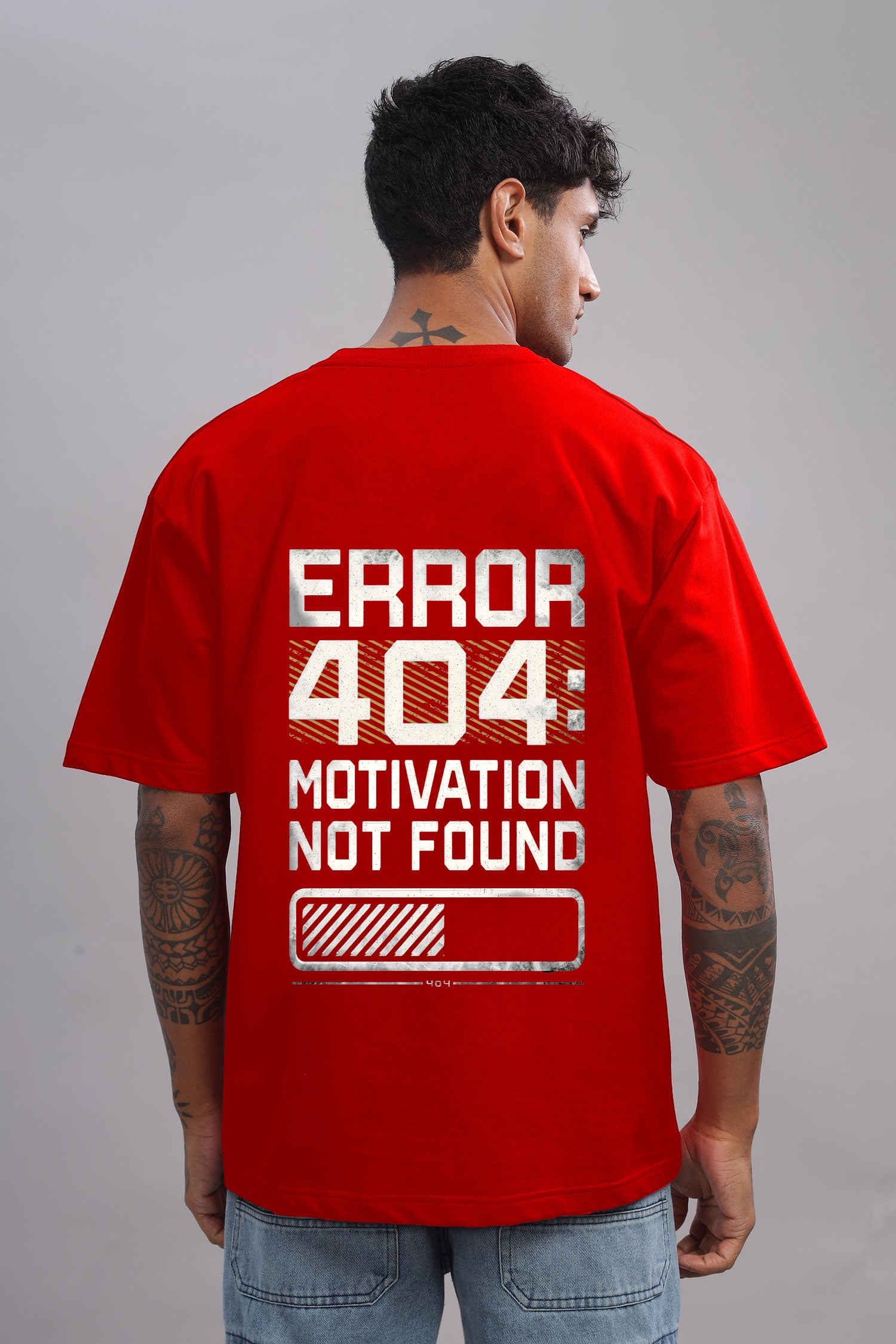 Error 404 Motivation Not Found Printed Pure Cotton T-Shirt