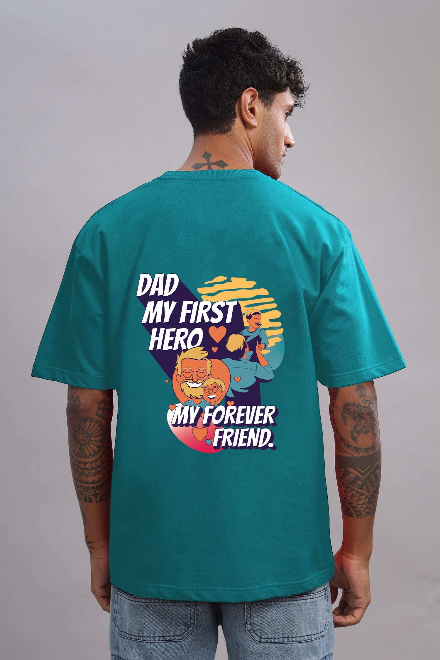 Dad Is My Hero Printed Premium Pure Cotton T-shirt