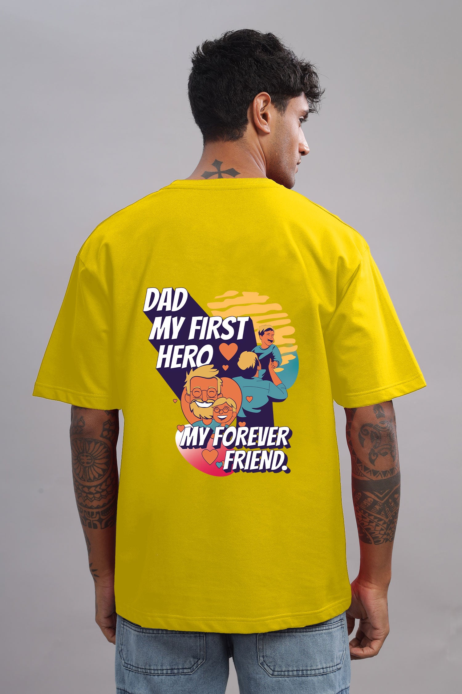 Dad Is My Hero Printed Premium Pure Cotton T-shirt