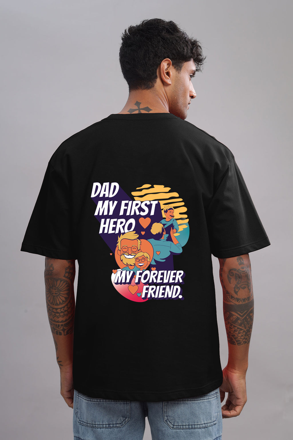 Dad Is My Hero Printed Premium Pure Cotton T-shirt