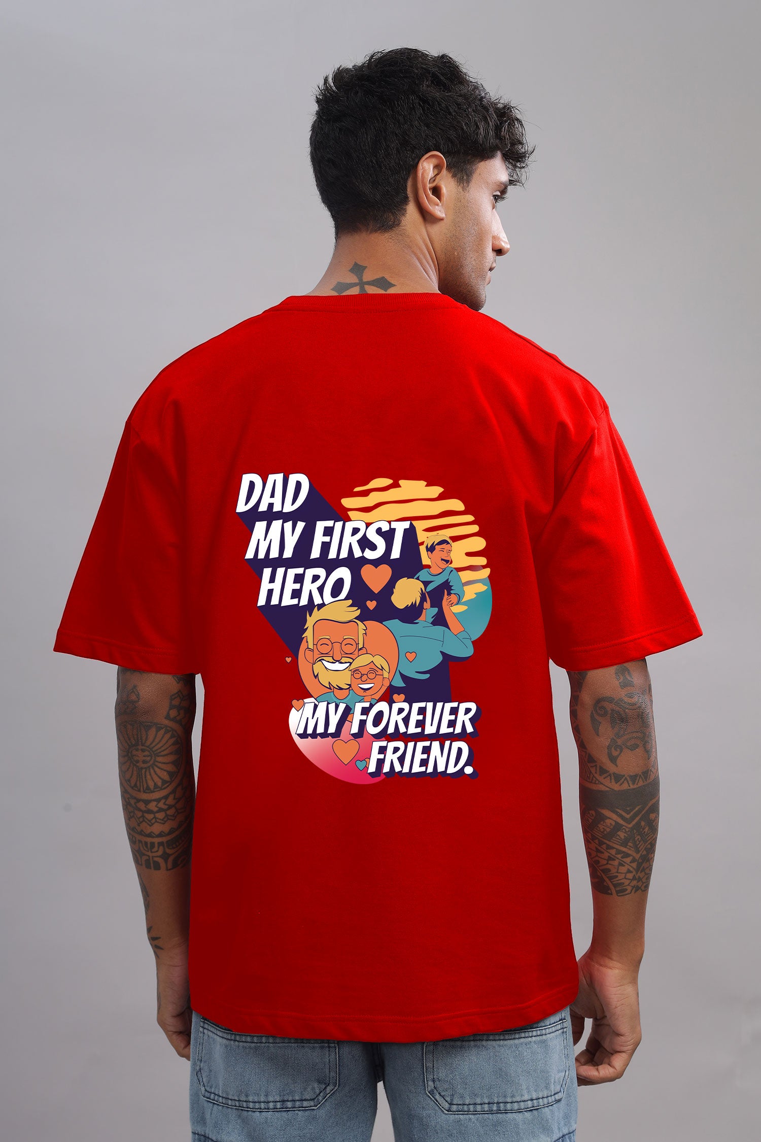 Dad Is My Hero Printed Premium Pure Cotton T-shirt