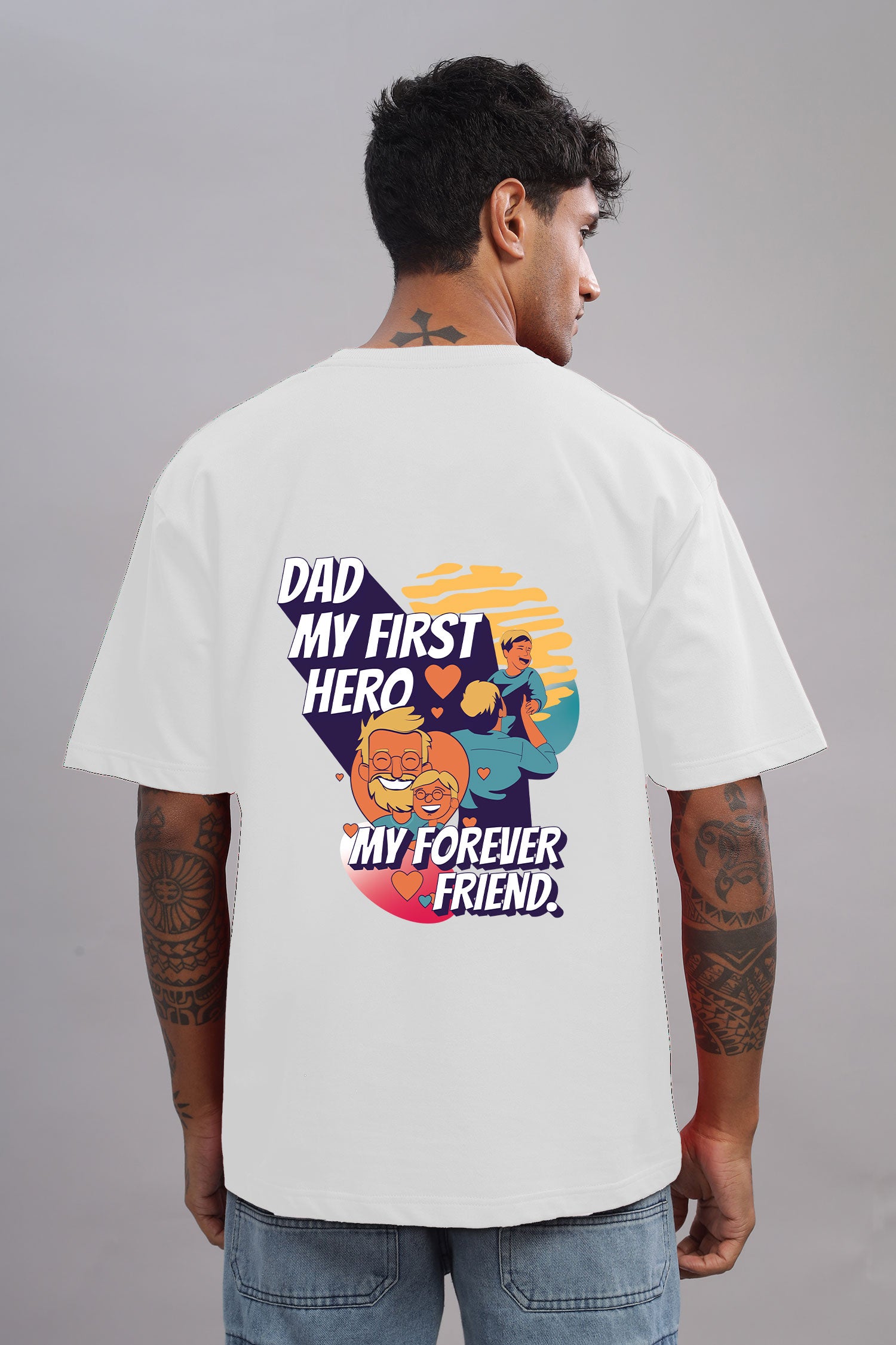 Dad Is My Hero Printed Premium Pure Cotton T-shirt