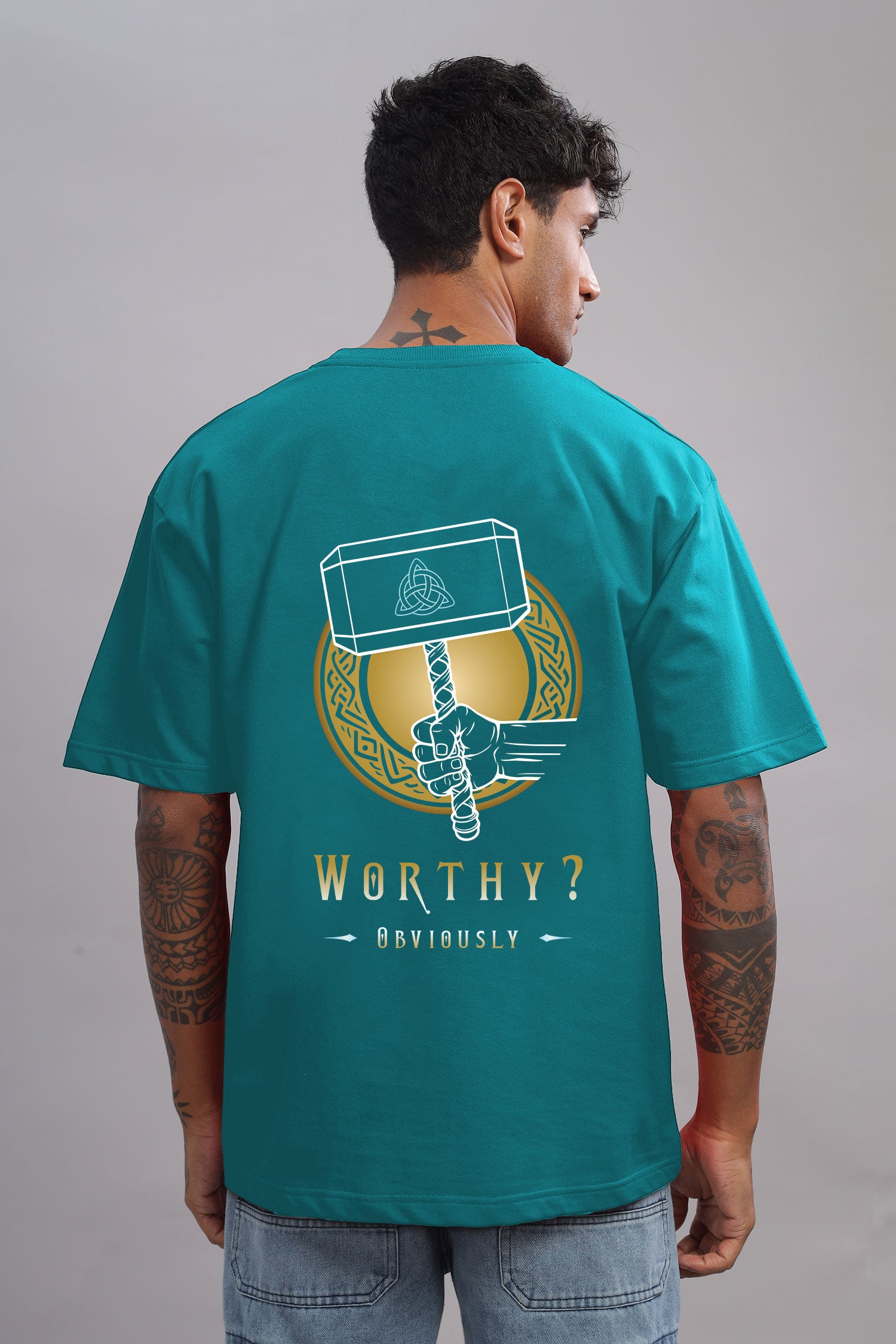 Worthy? Obviously – Marvel Thor Hammer Printed Cotton T-Shirt