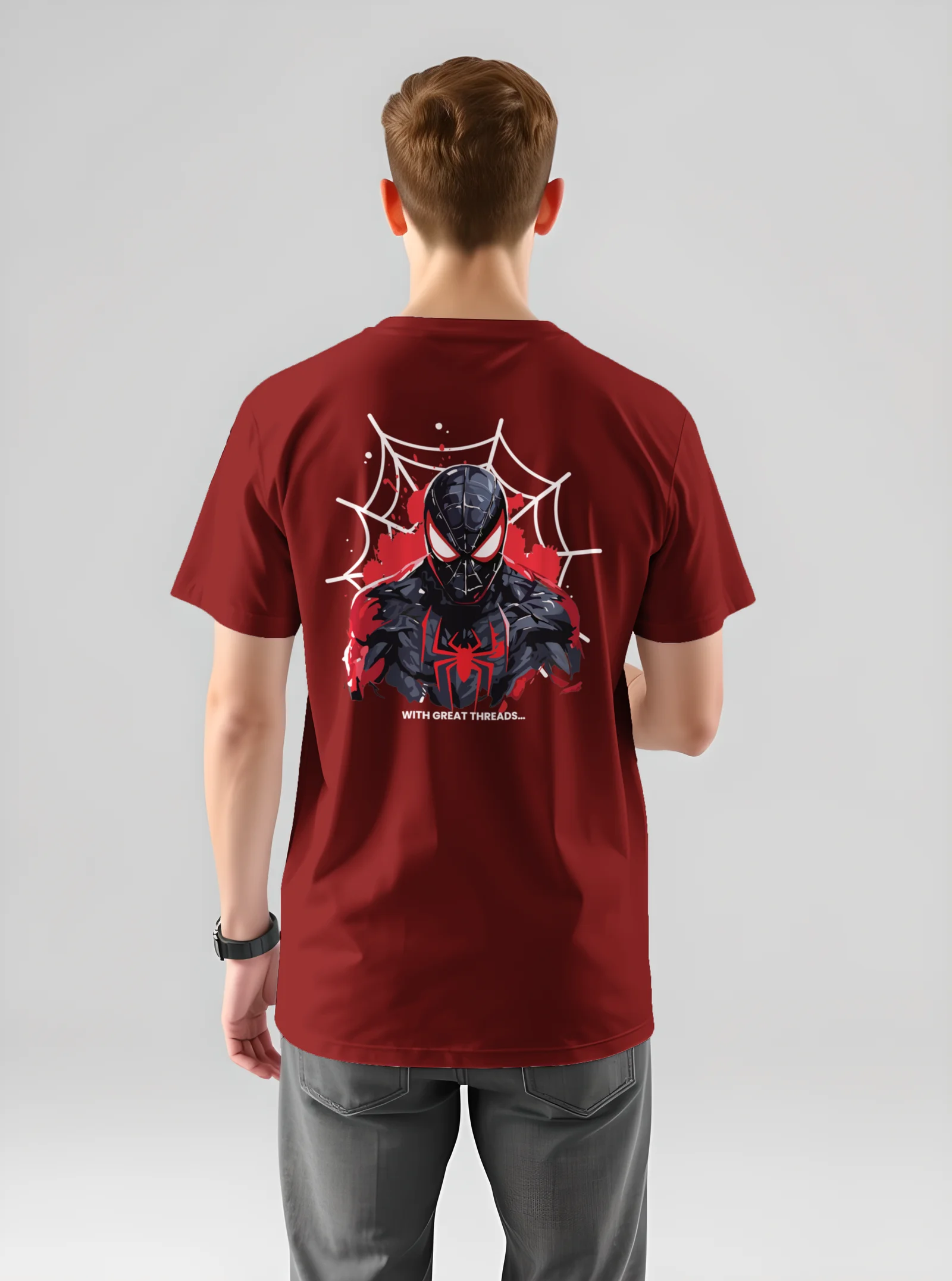 Spidermen Printed Pure Cotton T-Shirt